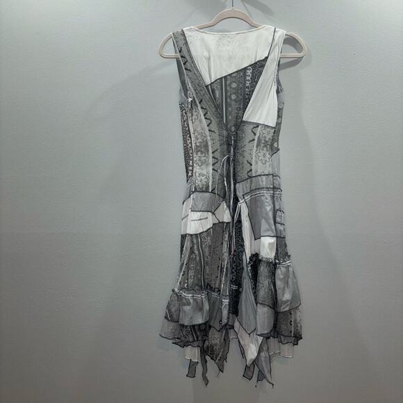 C’Fait Pour Vous Paris Abstract Layered Asymmetrical Dress Size 1 EU France - Picture 7 of 14